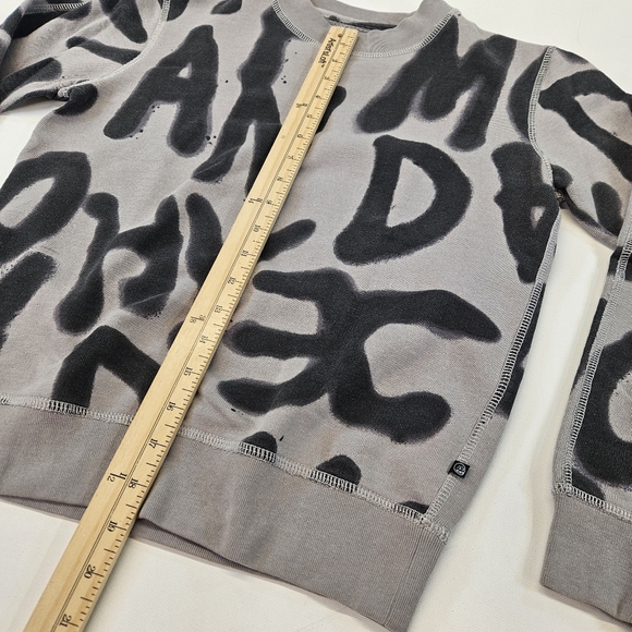 Cheap Monday Womans Long Sleeve Crewneck Sweatshirt XS Gray And Black - Picture 3 of 9